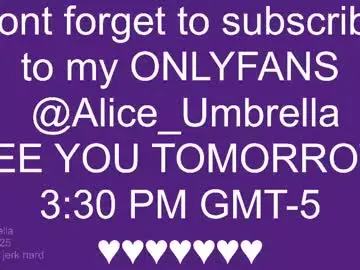 Chaturbate Free Live Porn of alice_umbrella